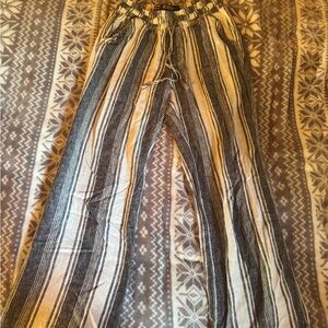 Rewash Black and White Striped Pants